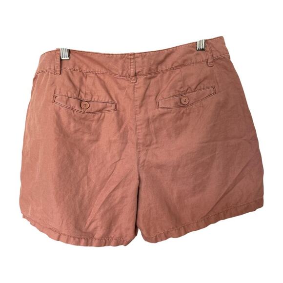 Ann Taylor Loft Women's Size 6 Pink Linen Shorts - Picture 3 of 4